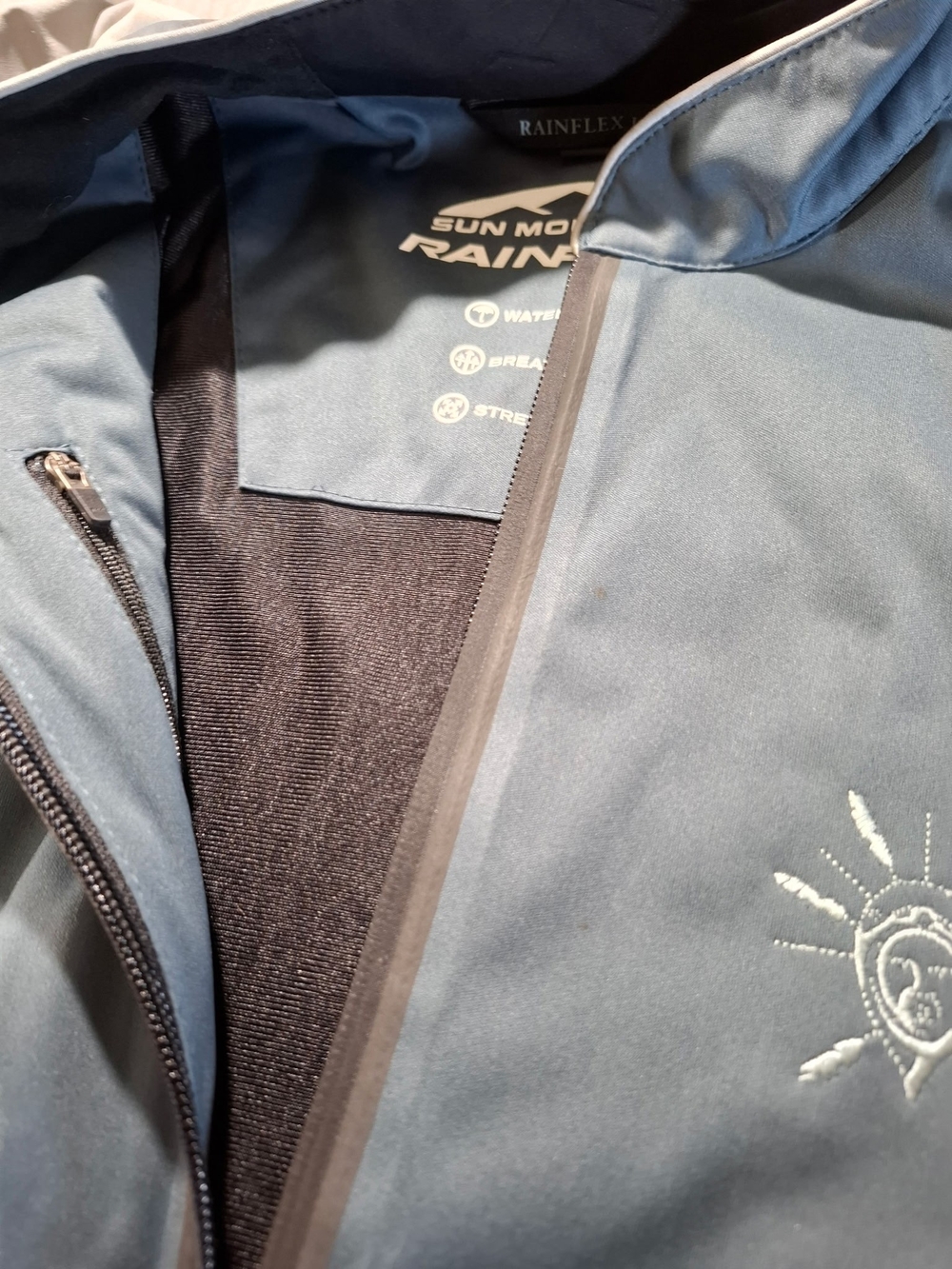 Sun Mountain Men's Performance Half-Zip Golf Jacket - Slate Blue - Picture 4 of 10